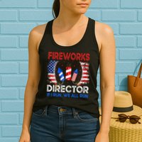 Fireworks Director If I Run You Run US 4th of July Womens Tank Top