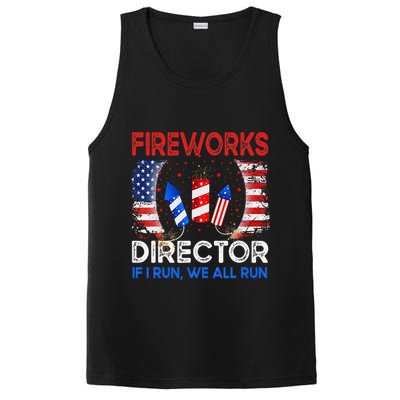 Fireworks Director If I Run You Run US 4th of July PosiCharge Competitor Tank