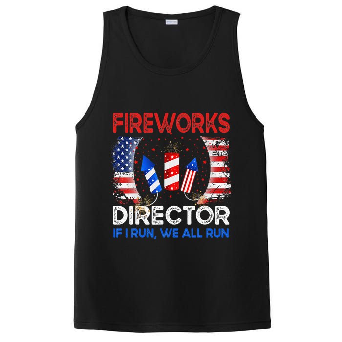 Fireworks Director If I Run You Run US 4th of July PosiCharge Competitor Tank