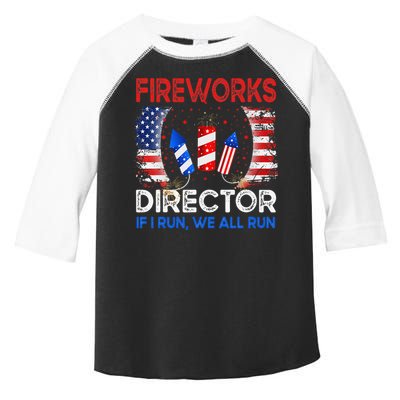 Fireworks Director If I Run You Run US 4th of July Toddler Fine Jersey T-Shirt