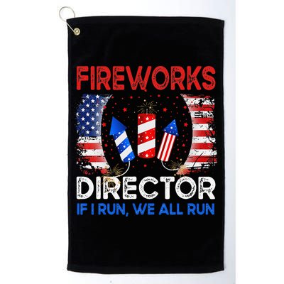 Fireworks Director If I Run You Run US 4th of July Golf Towel