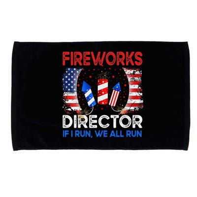 Fireworks Director If I Run You Run US 4th of July Microfiber Hand Towel