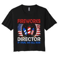 Fireworks Director If I Run You Run US 4th of July Crop Top