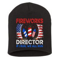 Fireworks Director If I Run You Run US 4th of July Short Acrylic Beanie