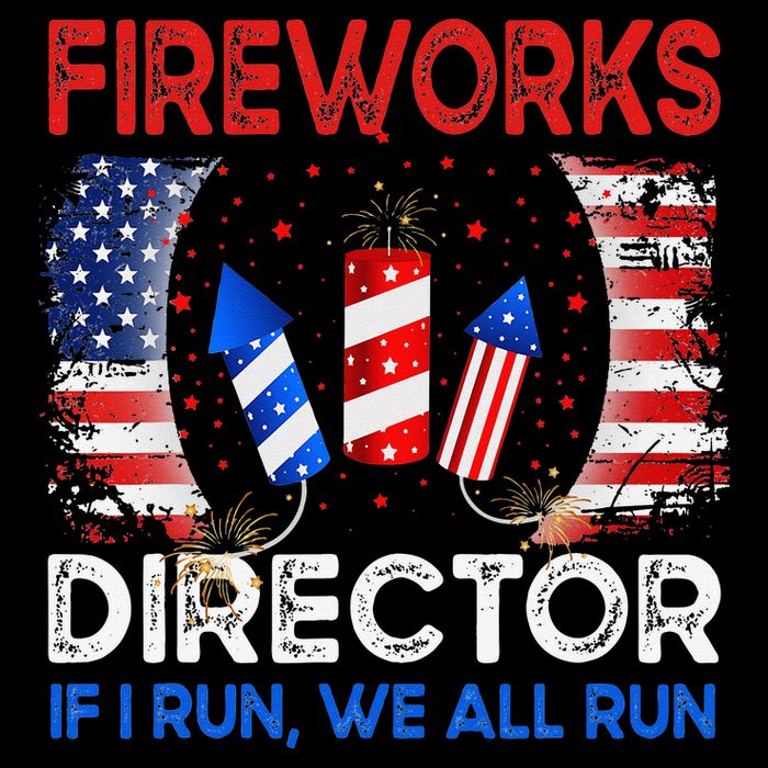 Fireworks Director If I Run You Run US 4th of July Short Acrylic Beanie