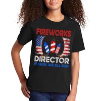Fireworks Director If I Run You Run US 4th of July Kids T-Shirt