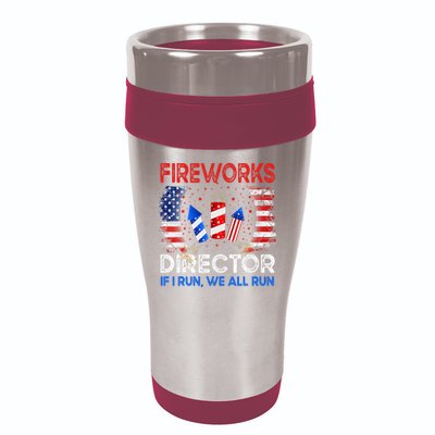 Fireworks Director If I Run You Run US 4th of July 16oz Travel Tumbler