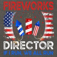 Fireworks Director If I Run You Run US 4th of July Cotton Canvas Backpack