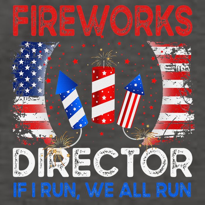 Fireworks Director If I Run You Run US 4th of July Vector Backpack