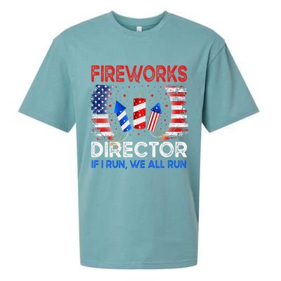 Fireworks Director If I Run You Run US 4th of July Sueded Cloud Jersey T-Shirt