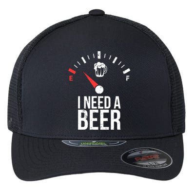 Funny Drinking I Need A Beer Meter Flexfit Unipanel Trucker Cap