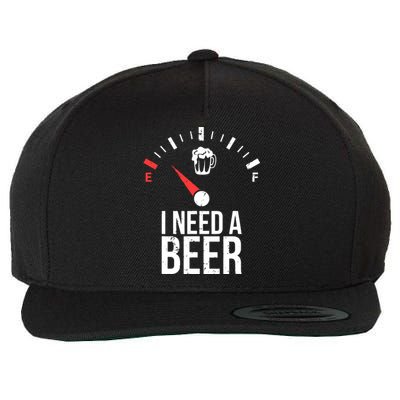 Funny Drinking I Need A Beer Meter Wool Snapback Cap