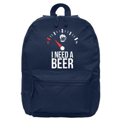 Funny Drinking I Need A Beer Meter 16 in Basic Backpack