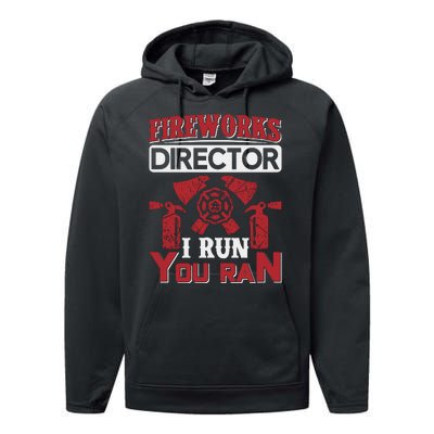 Fireworks Director I Run You Run Performance Fleece Hoodie