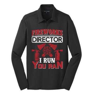 Fireworks Director I Run You Run Silk Touch Performance Long Sleeve Polo