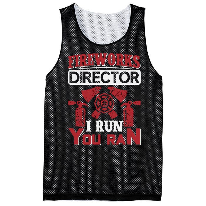 Fireworks Director I Run You Run Mesh Reversible Basketball Jersey Tank