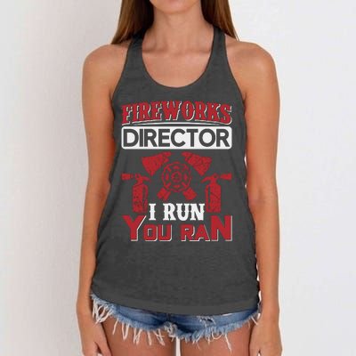 Fireworks Director I Run You Run Women's Knotted Racerback Tank