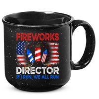 Fireworks Director If I Run We All Run US 4th Of July 15oz Campfire Ceramic Mug