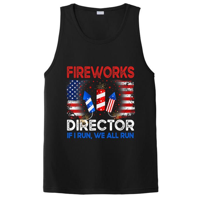 Fireworks Director If I Run We All Run US 4th Of July PosiCharge Competitor Tank