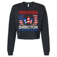 Fireworks Director If I Run We All Run US 4th Of July Cropped Pullover Crew