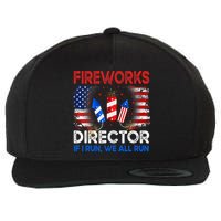 Fireworks Director If I Run We All Run US 4th Of July Wool Snapback Cap