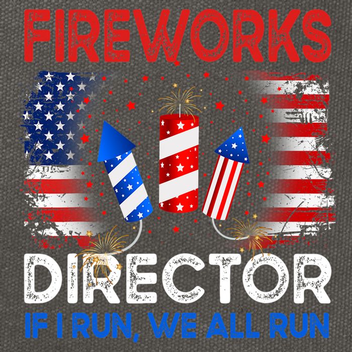 Fireworks Director If I Run We All Run US 4th Of July Cotton Canvas Backpack