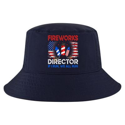 Fireworks Director If I Run We All Run US 4th Of July Cool Comfort Performance Bucket Hat