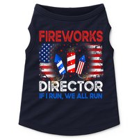 Fireworks Director If I Run We All Run US 4th Of July Doggie Tank