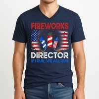 Fireworks Director If I Run We All Run US 4th Of July V-Neck T-Shirt