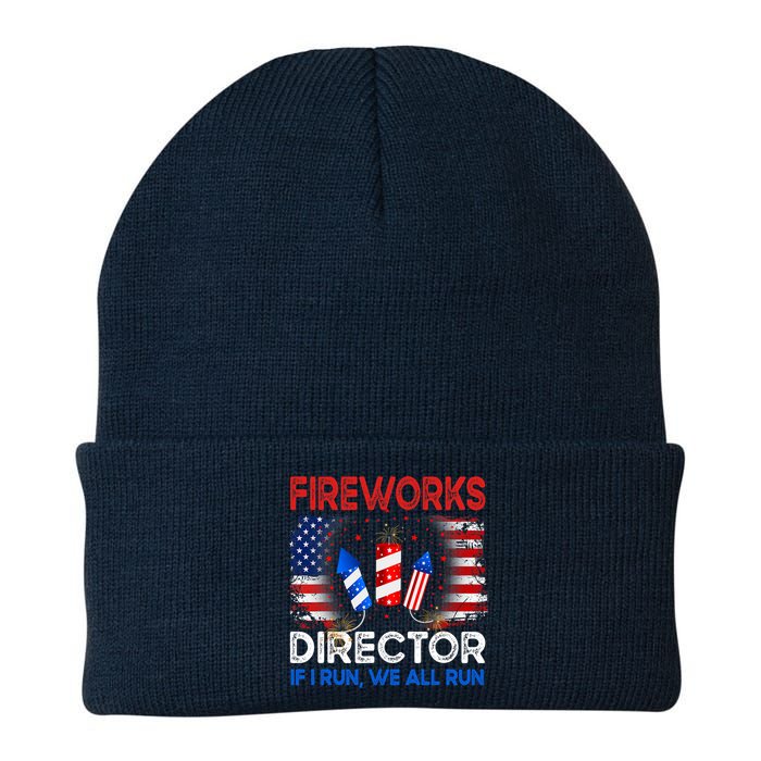 Fireworks Director If I Run We All Run US 4th Of July Beanie