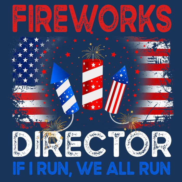 Fireworks Director If I Run We All Run US 4th Of July Drawstring Bag