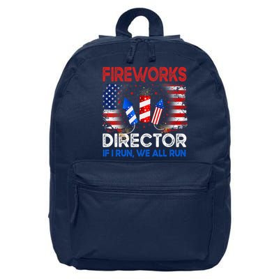 Fireworks Director If I Run We All Run US 4th Of July 16 in Basic Backpack