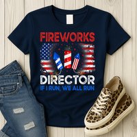 Fireworks Director If I Run We All Run US 4th Of July Womens T-Shirt