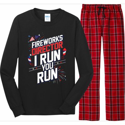 Fireworks Director I Run You Run 4th Of July Independence Long Sleeve Pajama Set