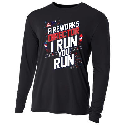 Fireworks Director I Run You Run 4th Of July Independence Cooling Performance Long Sleeve Crew