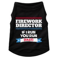 Fireworks Director If I Run You Run July 4th Independence Doggie Tank