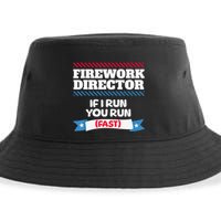 Fireworks Director If I Run You Run July 4th Independence Sustainable Bucket Hat