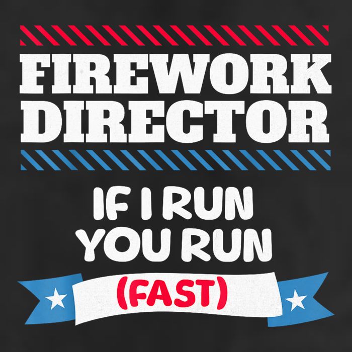 Fireworks Director If I Run You Run July 4th Independence Crop Fleece Hoodie