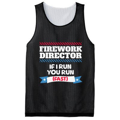 Fireworks Director If I Run You Run July 4th Independence Mesh Reversible Basketball Jersey Tank