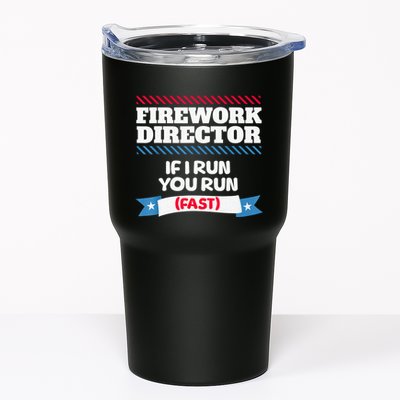 Fireworks Director If I Run You Run July 4th Independence Tumbler