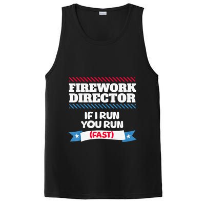 Fireworks Director If I Run You Run July 4th Independence PosiCharge Competitor Tank