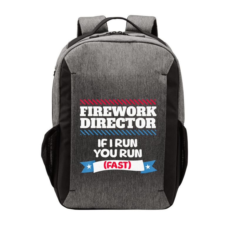 Fireworks Director If I Run You Run July 4th Independence Vector Backpack