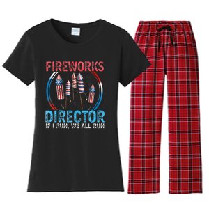 Fireworks Director I run you run Funny 4th of July Women's Flannel Pajama Set