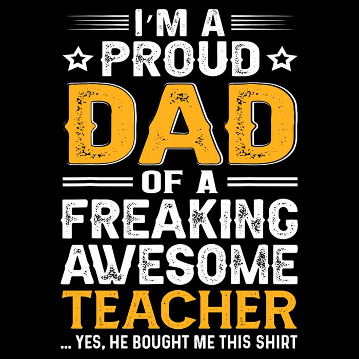 Father's Day I'm Proud Dad Of A Freaking Awesome Teacher Gift Impact Tech Backpack