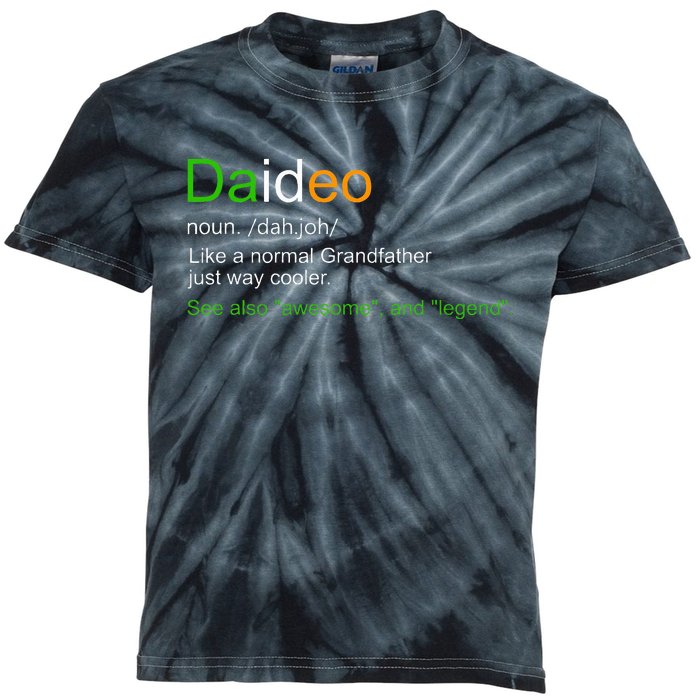 Funny Daideo Ireland Grandfather Grandpa Definition Kids Tie-Dye T-Shirt