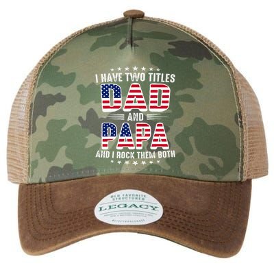 Father Day I Have Two Titles Dad And Papa Legacy Tie Dye Trucker Hat