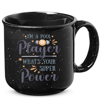 Father's Day I'm A Pool Player What's You Super Power Gift For Dad 15oz Campfire Ceramic Mug