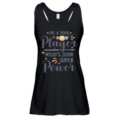 Father's Day I'm A Pool Player What's You Super Power Gift For Dad Ladies Essential Flowy Tank