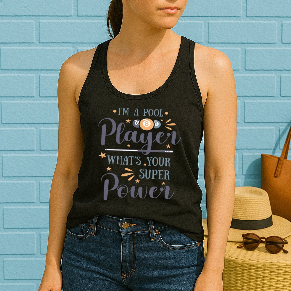 Father's Day I'm A Pool Player What's You Super Power Gift For Dad Womens Tank Top
