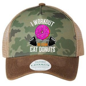 Funny Doughnut I Workout So I Can Eat Donuts Fitness Gym Gift Legacy Tie Dye Trucker Hat